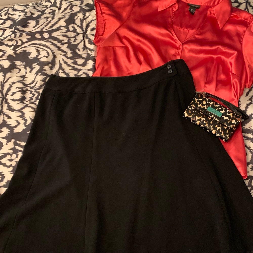 Avenue knee length A-line skirt